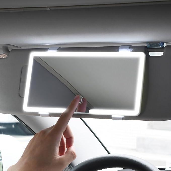 Sun Visor Vanity Mirror With 80 LEDs