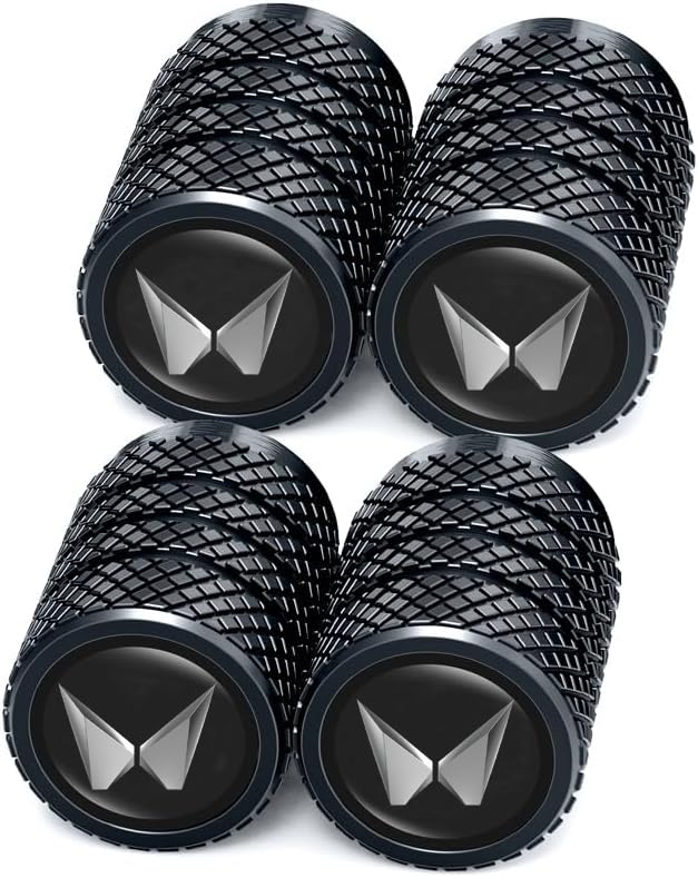 Black Metal Car Tyre Valve Cap 